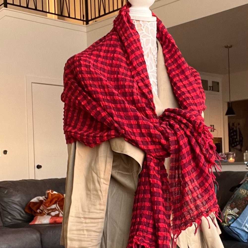 Checked scarf